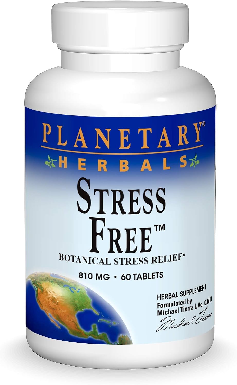 Planetary Herbals Stress Free Calm Formula Tablets, 810 mg, 60 Tablets - görsel 1