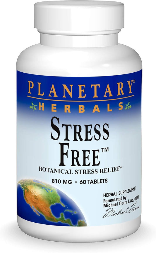 Planetary Herbals Stress Free Calm Formula Tablets, 810 mg, 60 Tablets