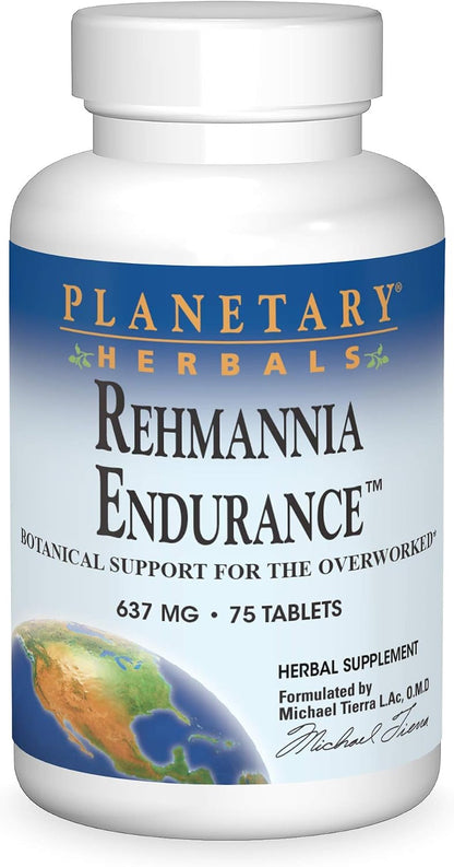 Planetary Herbals Rehmannia Endurance Tablets, 75 Tablets
