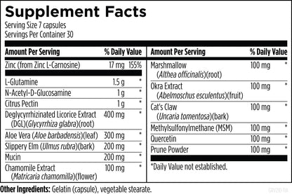 GI Revive - Gut Health Support with Slippery Elm, L-Glutamine & Zinc Carnosine (210 Capsules)