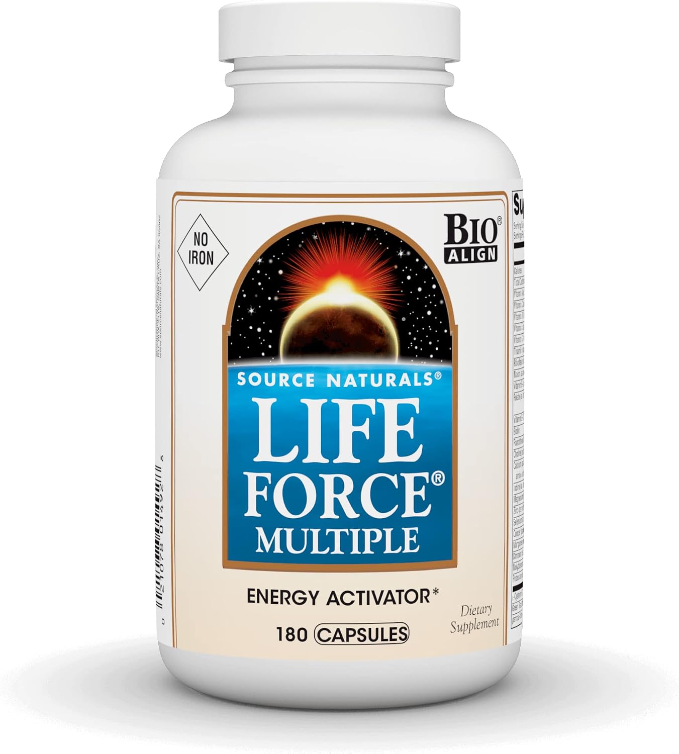 Source Naturals Life Force Multiple, Iron Free – Daily Multivitamin with 40+ Nutrients (180 Capsules) - görsel 1