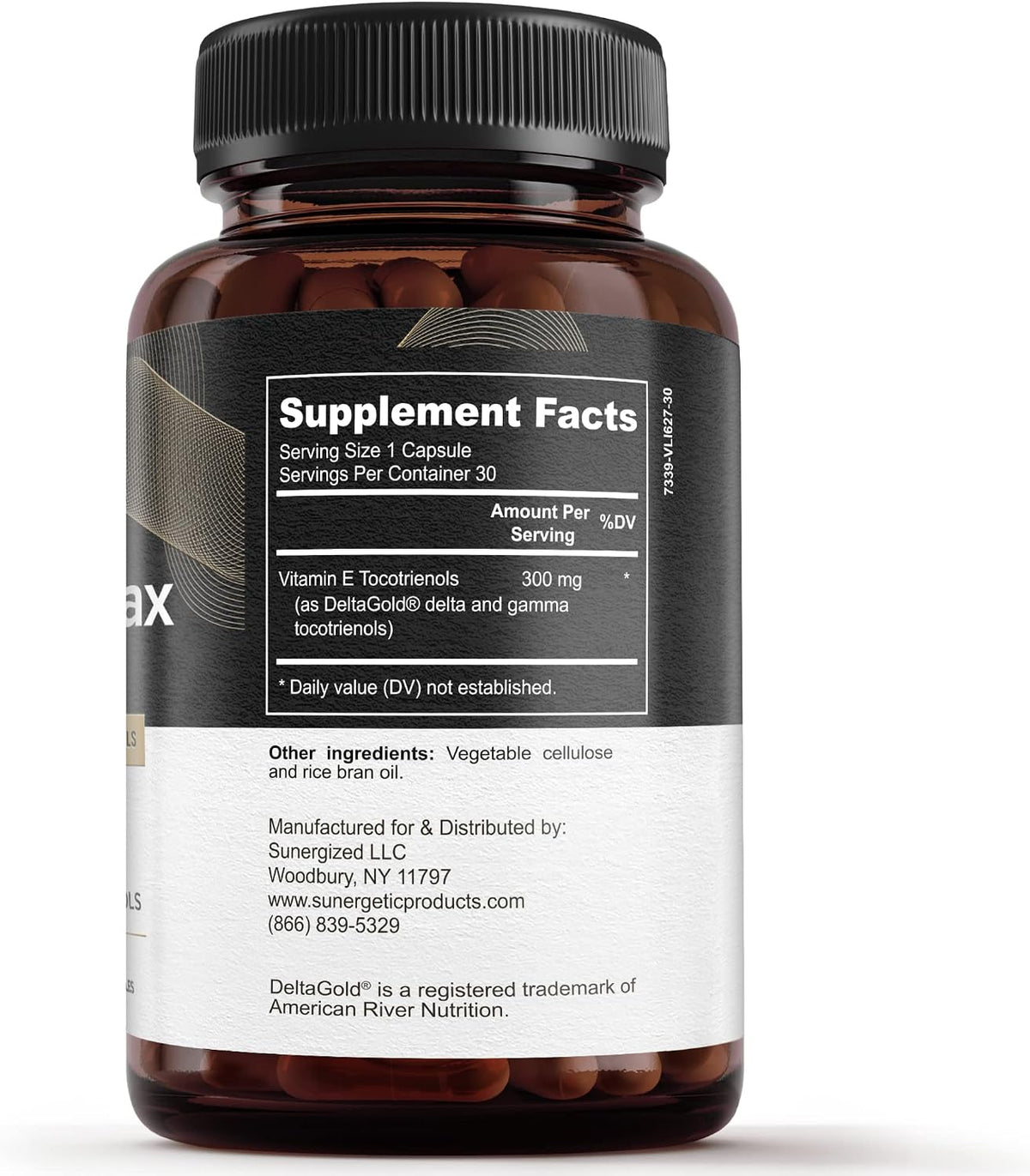 Sunergetic Premium Annatto Tocotrienol Supplement – with DeltaGold – Tocotrienols Vitamin E 300 mg – Delta + Gamma Tocotrienols (30 Liquid Capsules) - görsel 2