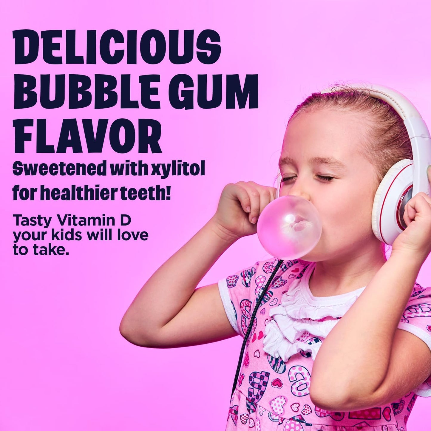 KAL Vitamin D-Rex Chewable - Children's Vitamin D3 400 IU, Bubblegum Flavour, 90 Chewables - görsel 5