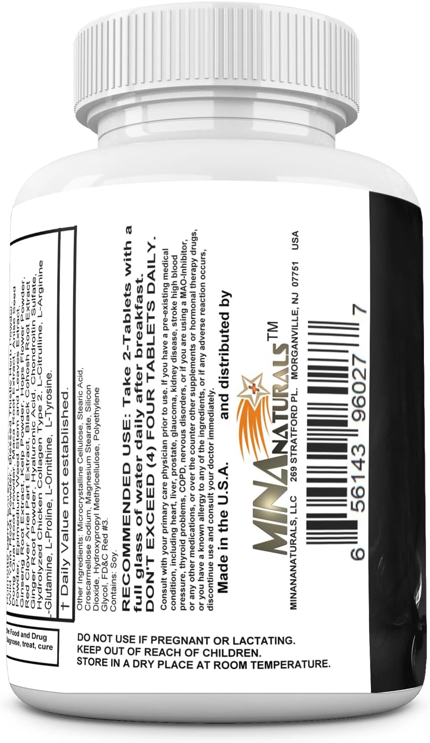 MINANATURALS Breast Gainer – Natural Herbal Breast Enhancement Supplement, 60 Tablets - görsel 3