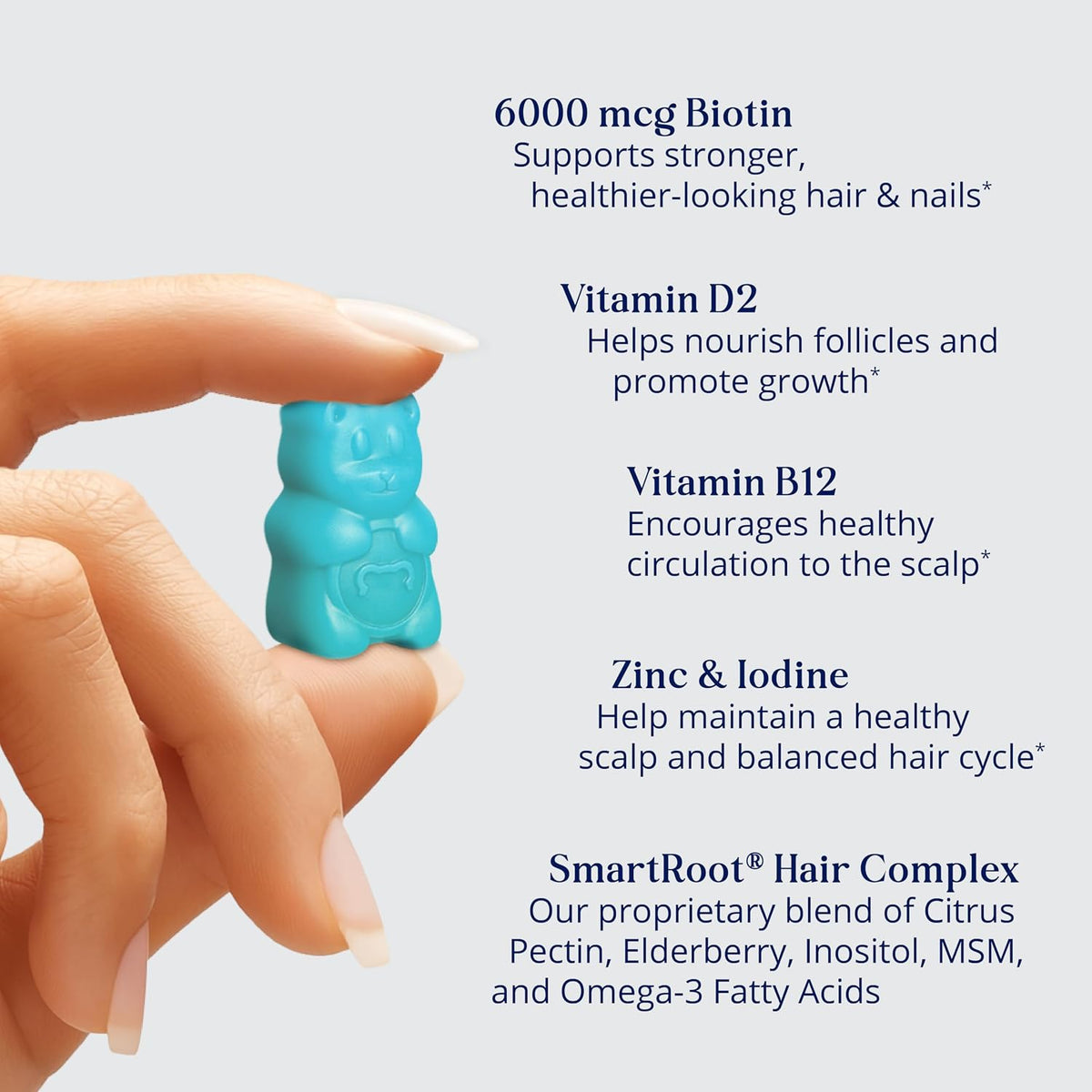 SugarBearPro Hair Vitamin Gummies - Extra Strength Biotin 6000mcg, Vegan, 6-Month Supply - görsel 2