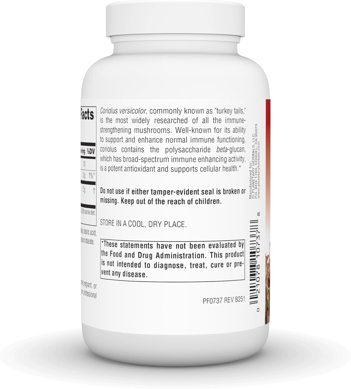 Planetary Herbals Coriolus Full Spectrum 1000mg - 90 Tablets - görsel 4