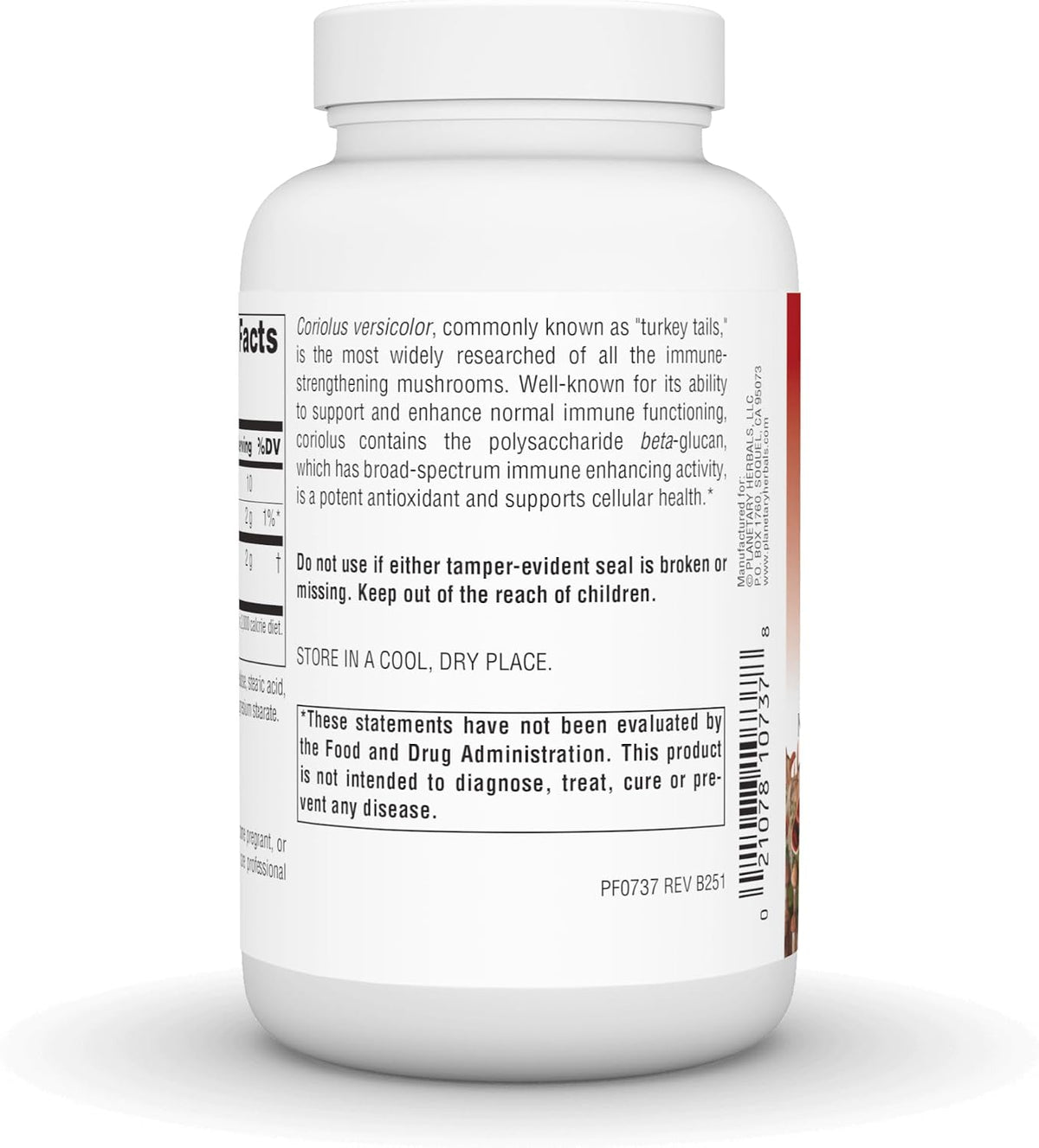 Planetary Herbals Coriolus Full Spectrum 1000mg - 90 Tablets - görsel 4