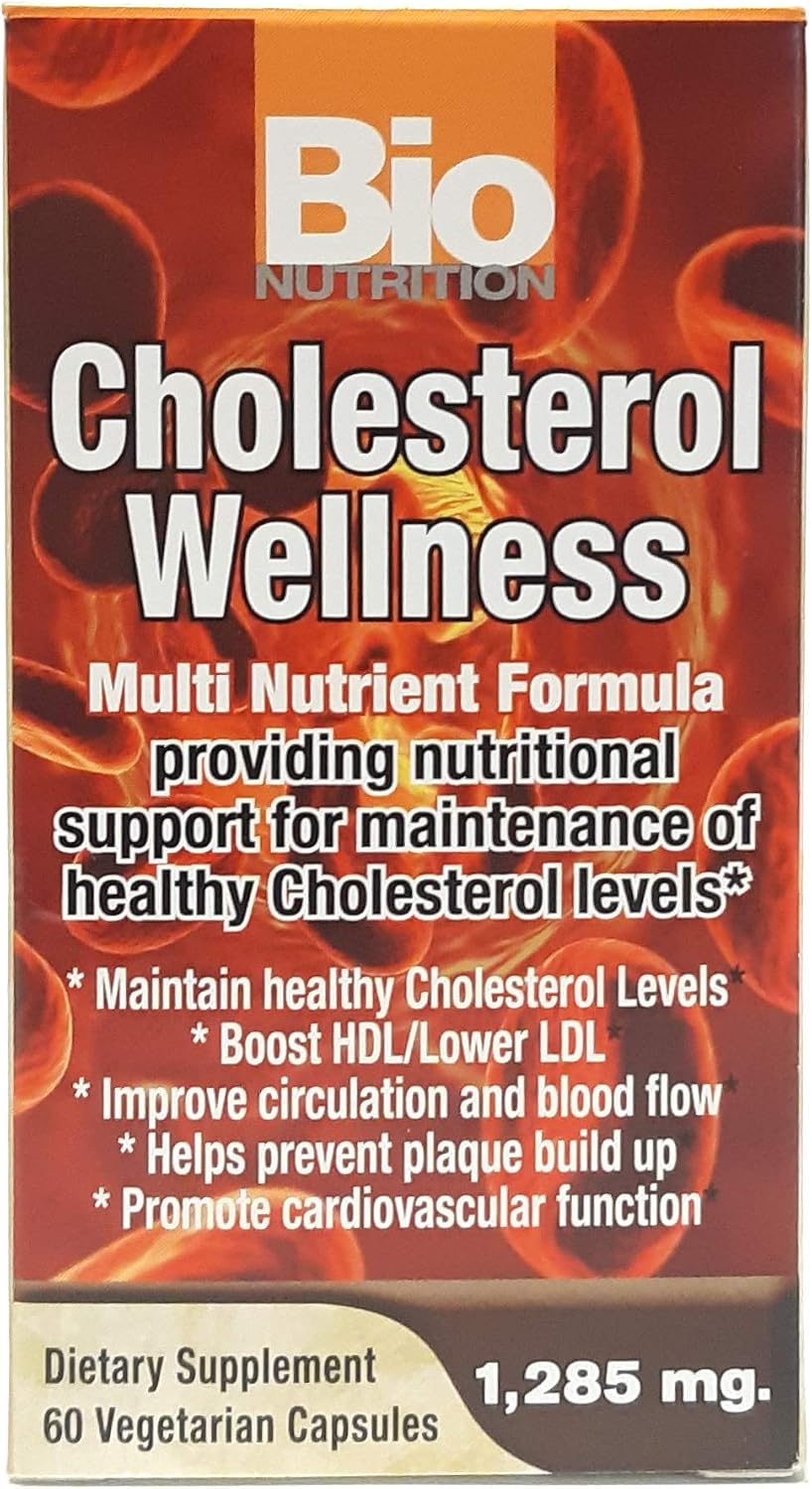 Bio Nutrition Cholesterol Wellness - 60 Vegetable Capsules (2-Pack) - görsel 1