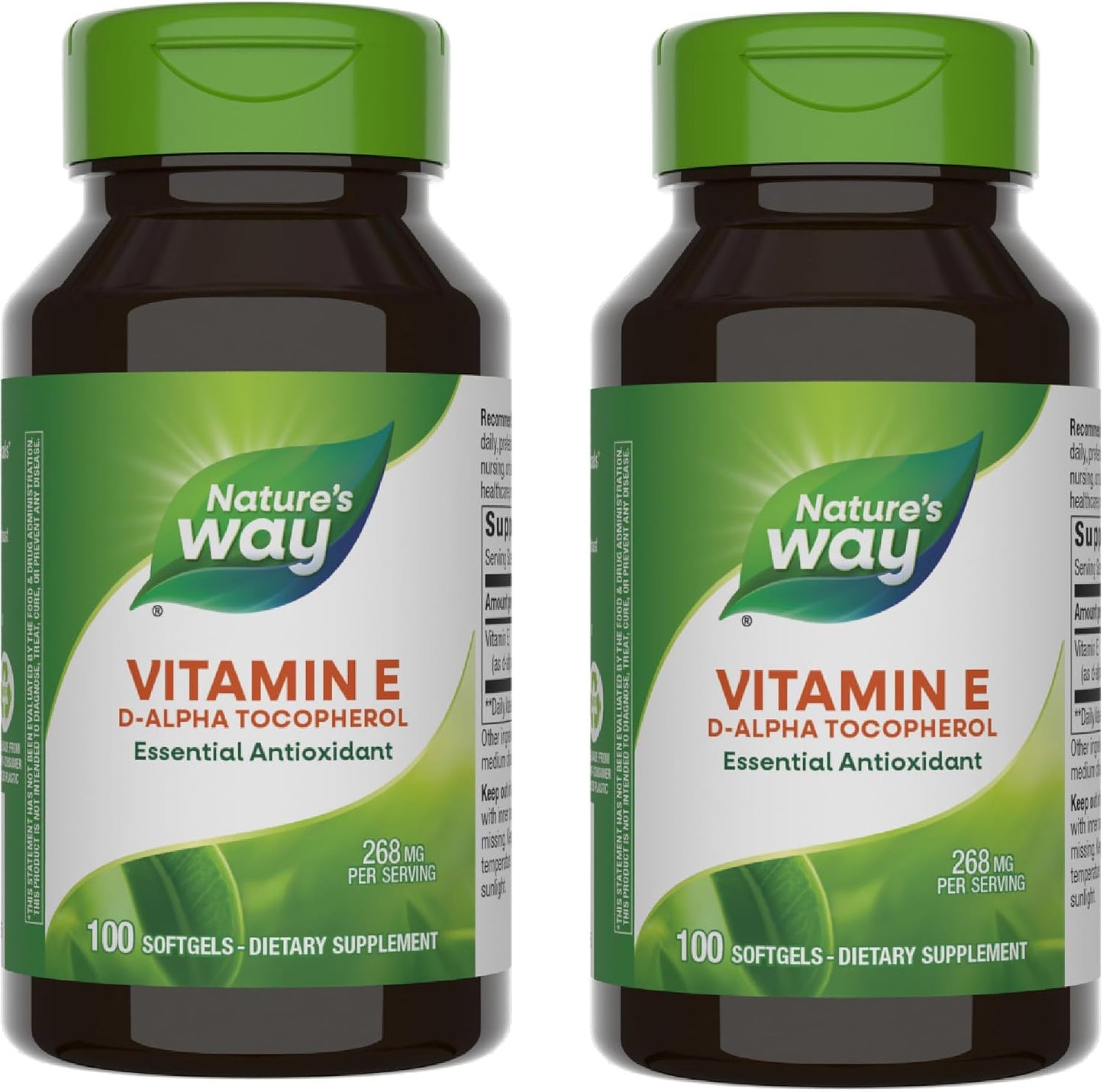 Nature's Way Vitamin E 400 IU, 100 Softgels (Pack of 2) - görsel 1