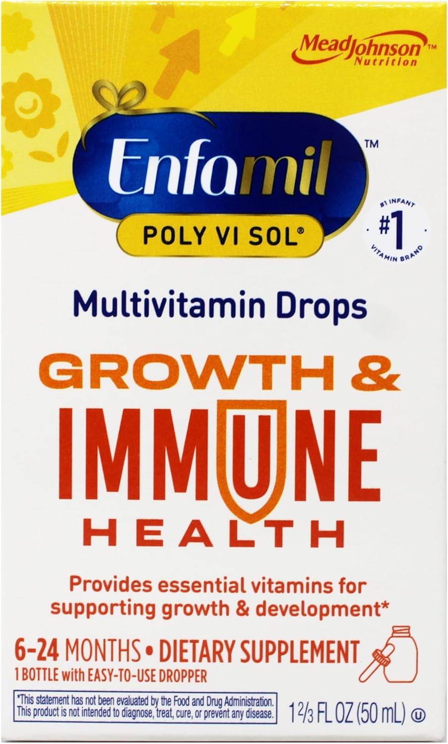 Enfamil Poly-Vi-Sol with Iron Multivitamin Supplement Drops for Infants and Toddlers, 50 ml - görsel 1