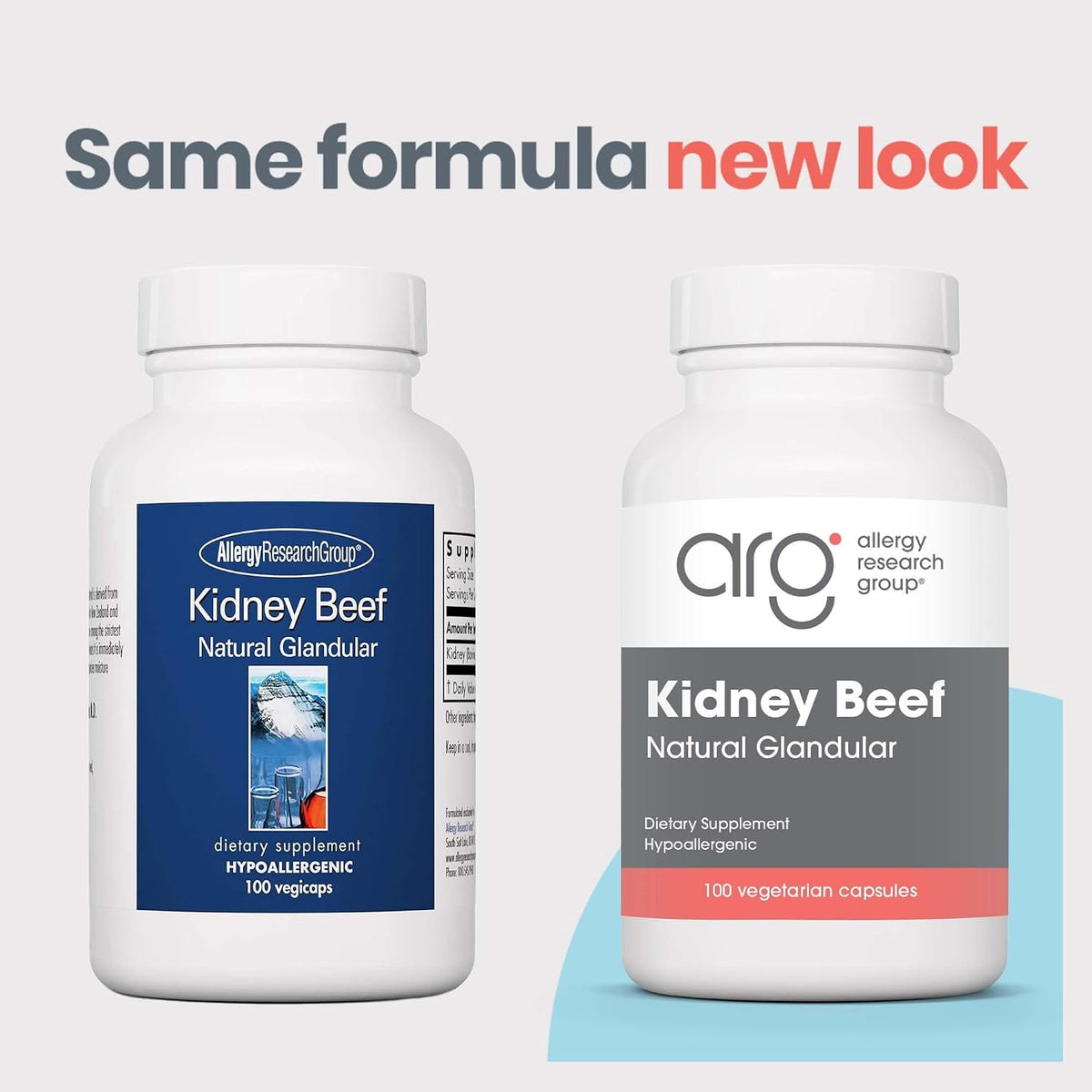 Allergy Research Group ARG Kidney Beef – Kidney Glandular Supplement – Freeze-Dried Organ Extract – Renal & Fluid Balance Support – Lyophilised Formula – Hypoallergenic – 100 Capsules (50 Servings) - görsel 3
