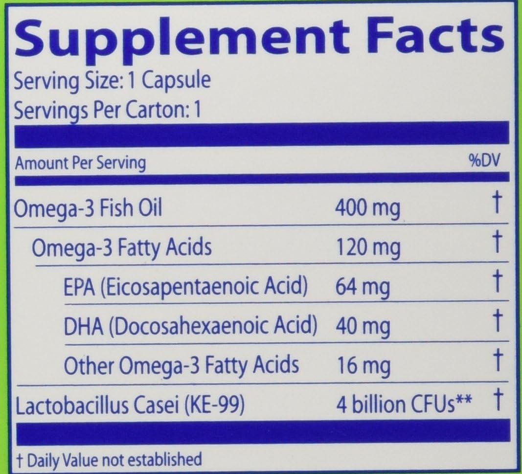 Restora Probiotic Supplement with Omega-3 - Patented KE-99 Strain - görsel 2