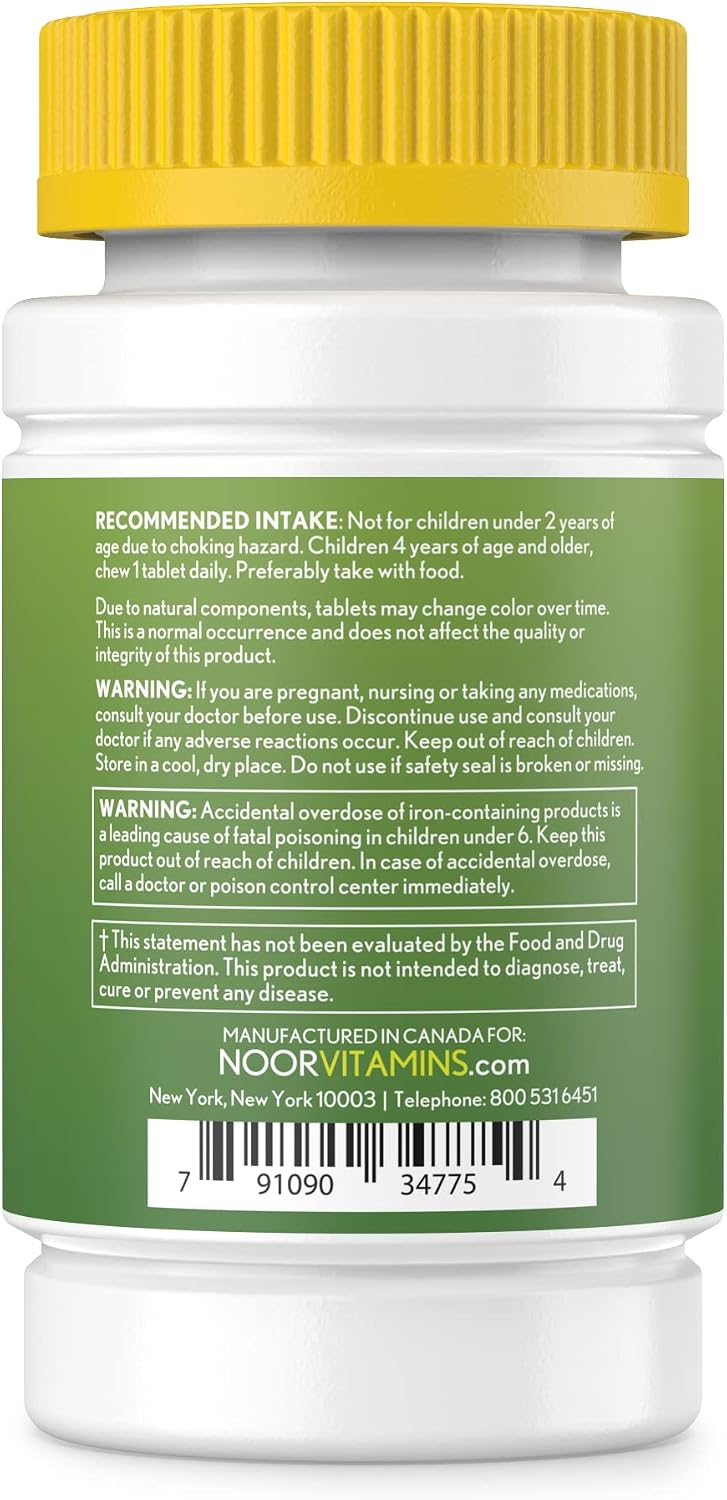 Noor Vitamins Halal Kids Multivitamin Chewable – 60 Tablets - görsel 6
