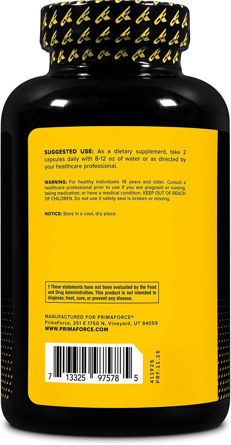 Primaforce HMB (Beta-Hydroxy Beta-Methylbutyrate) 1000mg, 180 Capsules - görsel 3