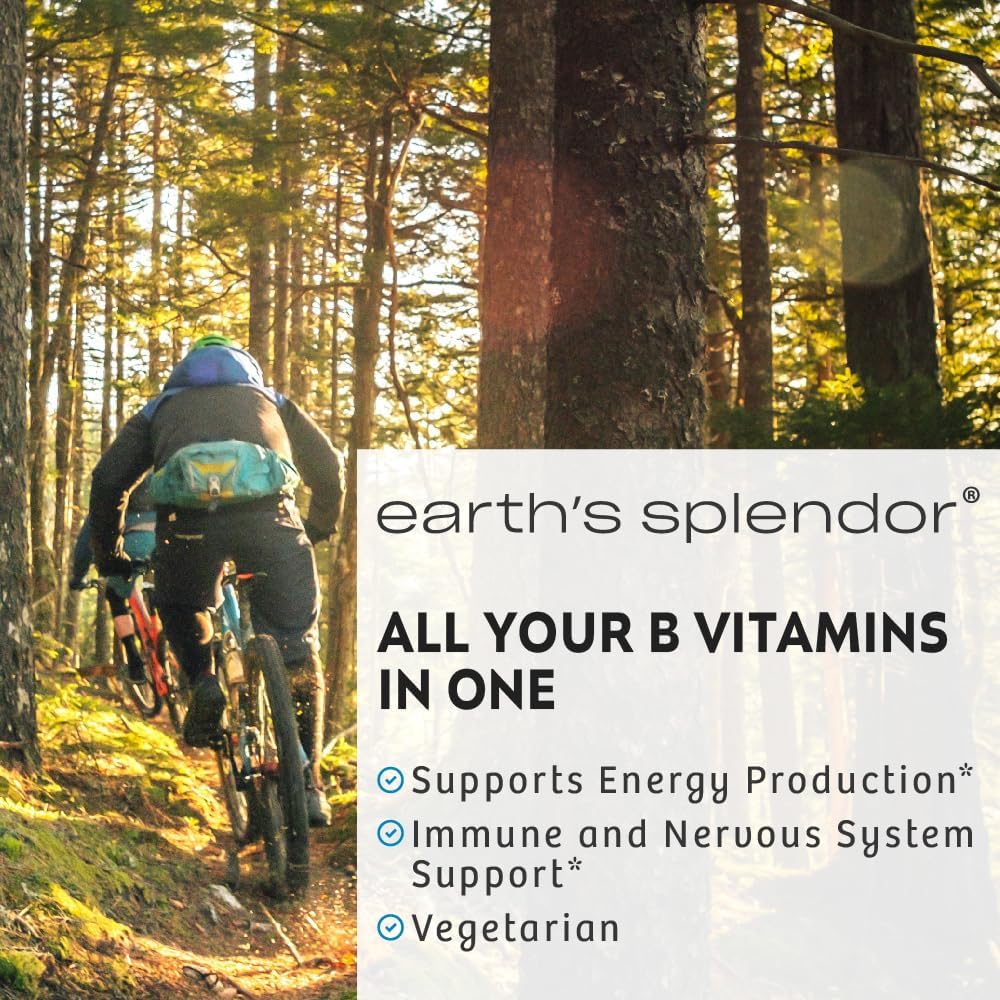 Earth's Splendor Vitamin B Complex – Supports Energy, Metabolism, and Immune Function – Complete B-Vitamin Formula for Men & Women, 60 Tablets, 2-Month Supply - görsel 3