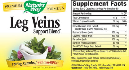 Nature's Way Leg Veins with Tru-OPCs™, 120 Vegetable Capsules