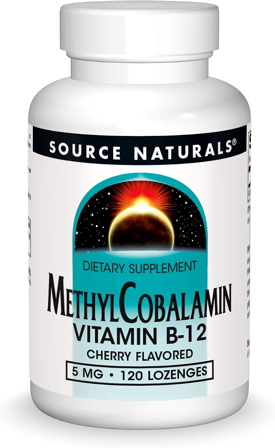 Source Naturals Methylcobalamin Vitamin B-12 - Cherry Flavoured - 5mg - 30 Lozenges - görsel 7