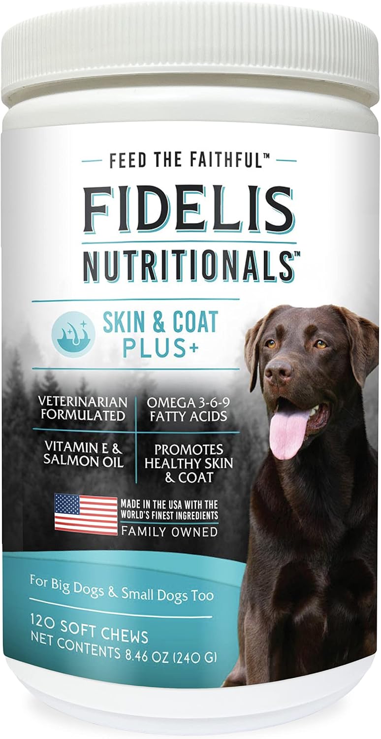 FIDELIS Probiotic Plus+ Pet Probiotics for Dogs, Digestive Gut Health, Yeast, Itchy Skin/Ears, Paw Licking, Safe Dog Treat Supplement for Pets, Adult, Big & Small, Made in USA, Duck Flavour, 120 Chews - görsel 9