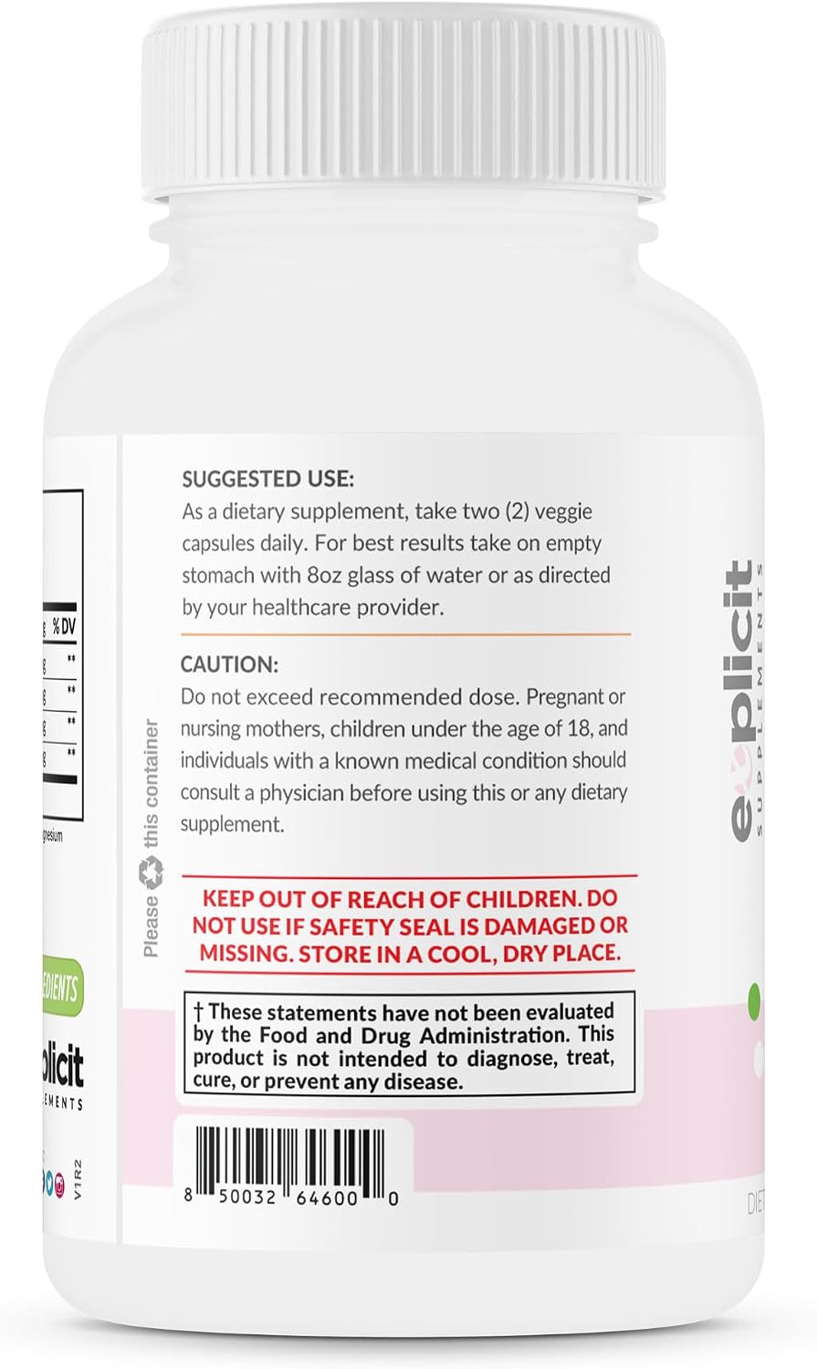 eXplicit Supplements Glutathione 1000mg - Antioxidant Capsules, 60 Capsules - görsel 5