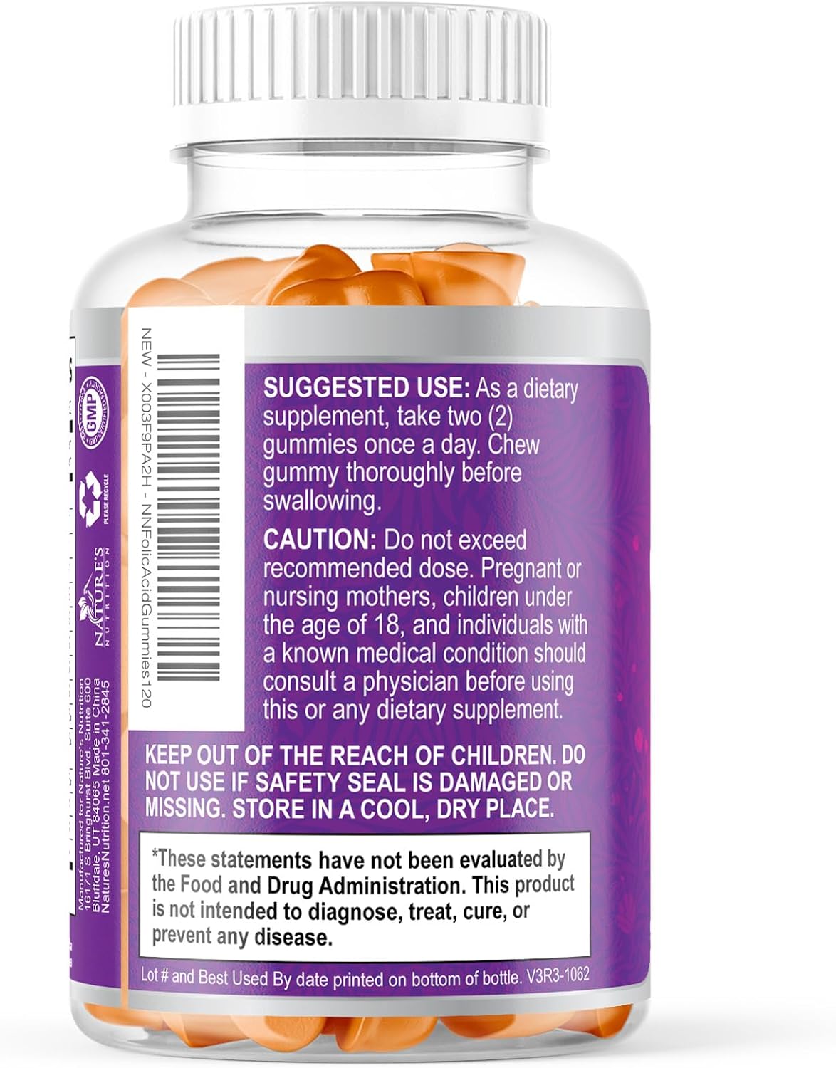 Prenatal Vitamins for Women – Pregnancy Gummies with Folic Acid, Vitamin A, C, D3, B12, B6 – Prenatal Multivitamin Gummy for Foetal Support, Pregnant & Nursing Women – 120 Gummies - görsel 8