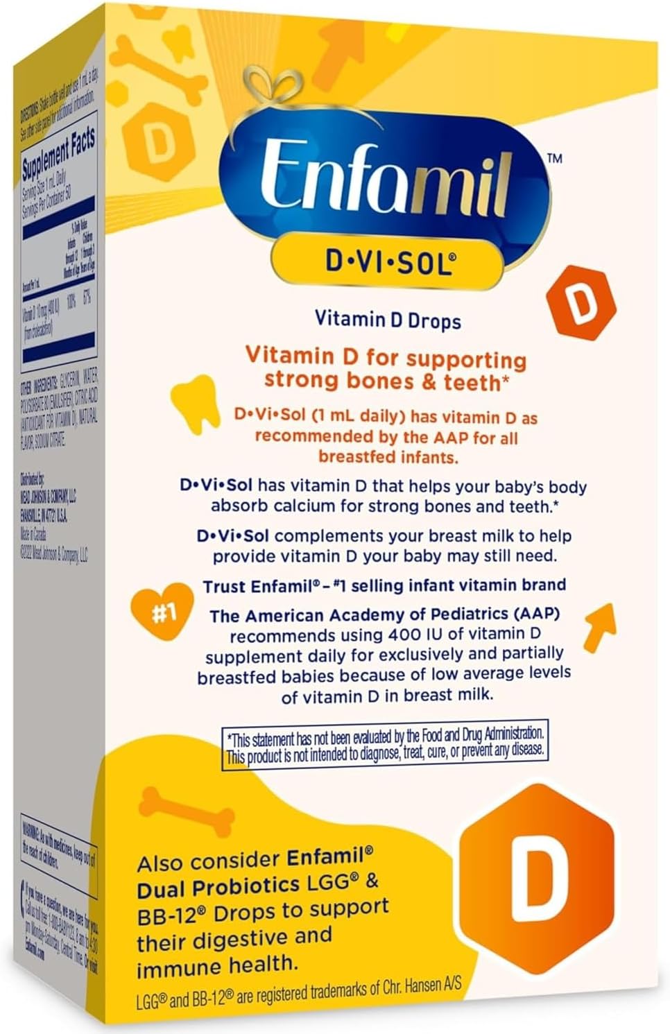 Enfamil D-Vi-Sol Vitamin D Drops for Infants, 50 ml (Pack of 2) - görsel 2