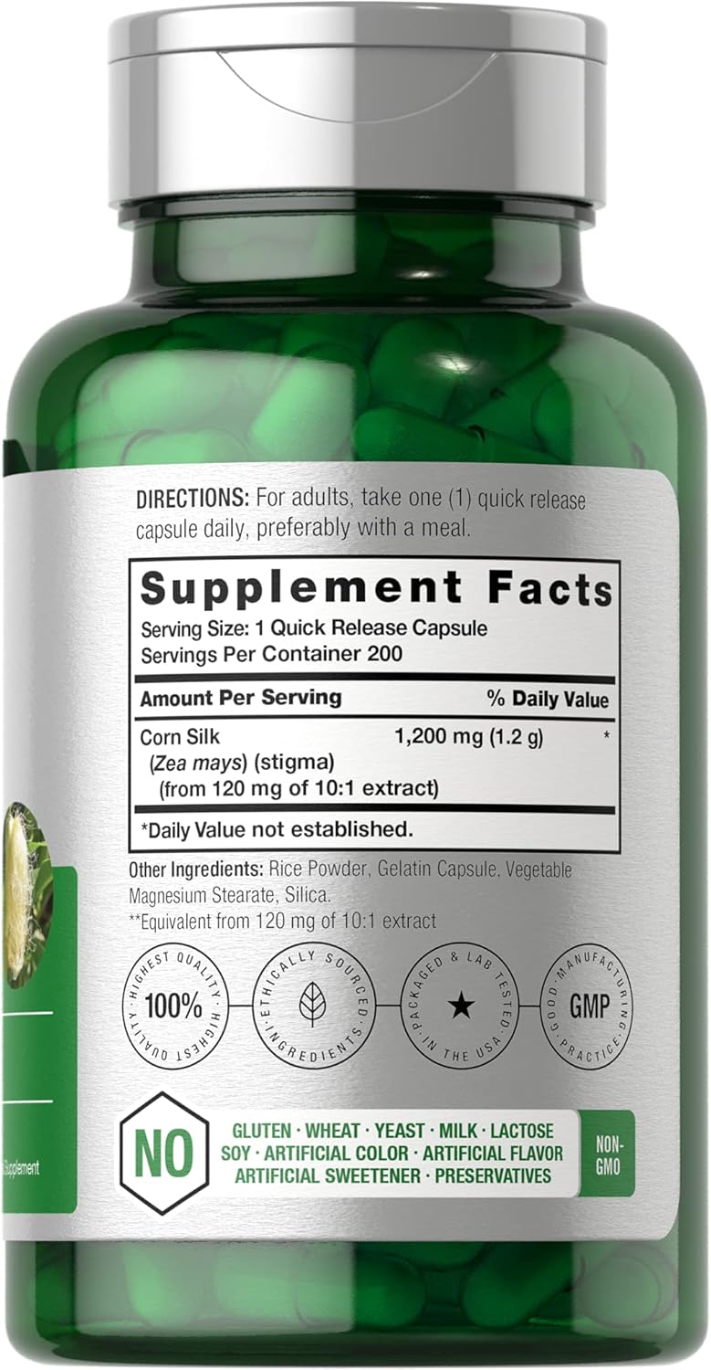 Horbäach Corn Silk Capsules, 200 Capsules - görsel 2