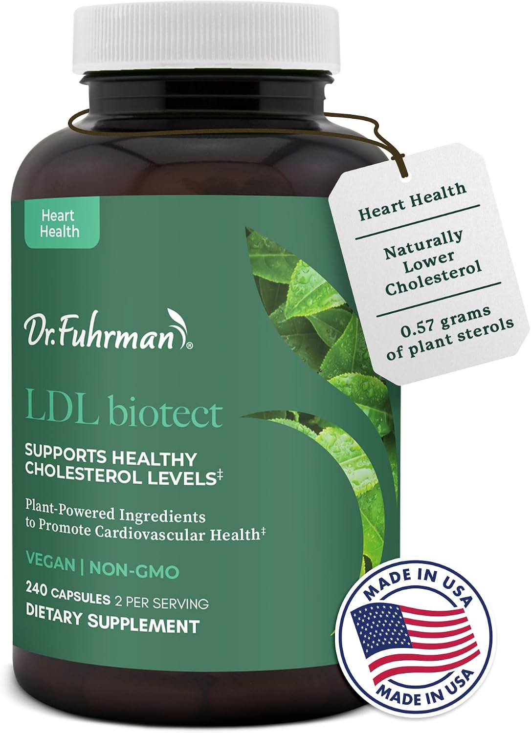 Dr. Fuhrman's LDL Biotect Cholesterol Lowering Supplement with Plant Sterols and Organic Extracts - 240 Capsules - görsel 7