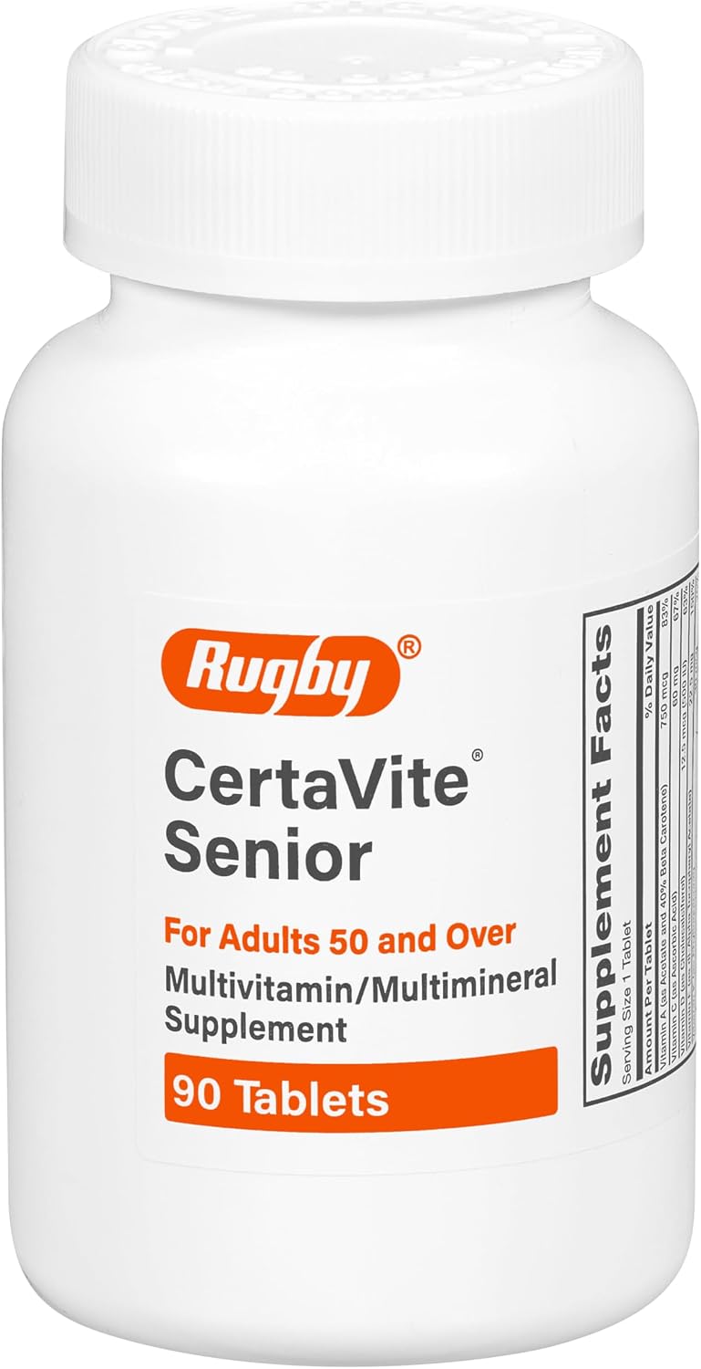 Rugby CertaVite Senior Multivitamin/Multimineral Food Supplement for Adults 50 and Over - 90 Tablets - görsel 1
