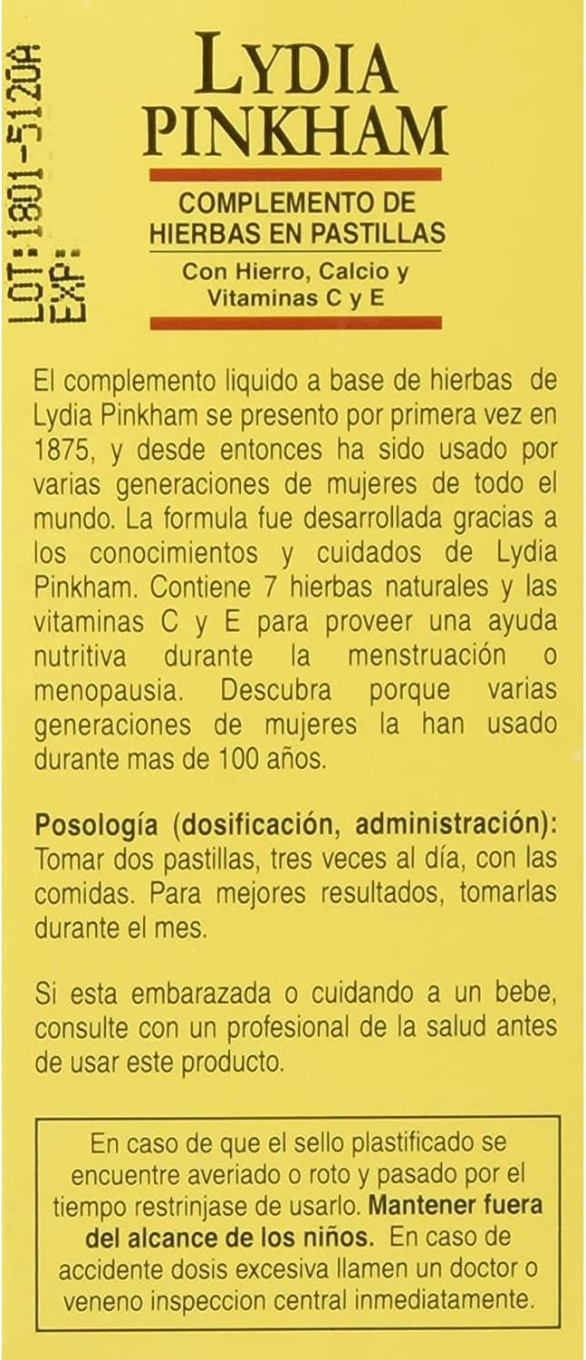 Lydia Pinkham Herbal Tablet Supplement - 72 Tablets (Pack of 4) - görsel 5
