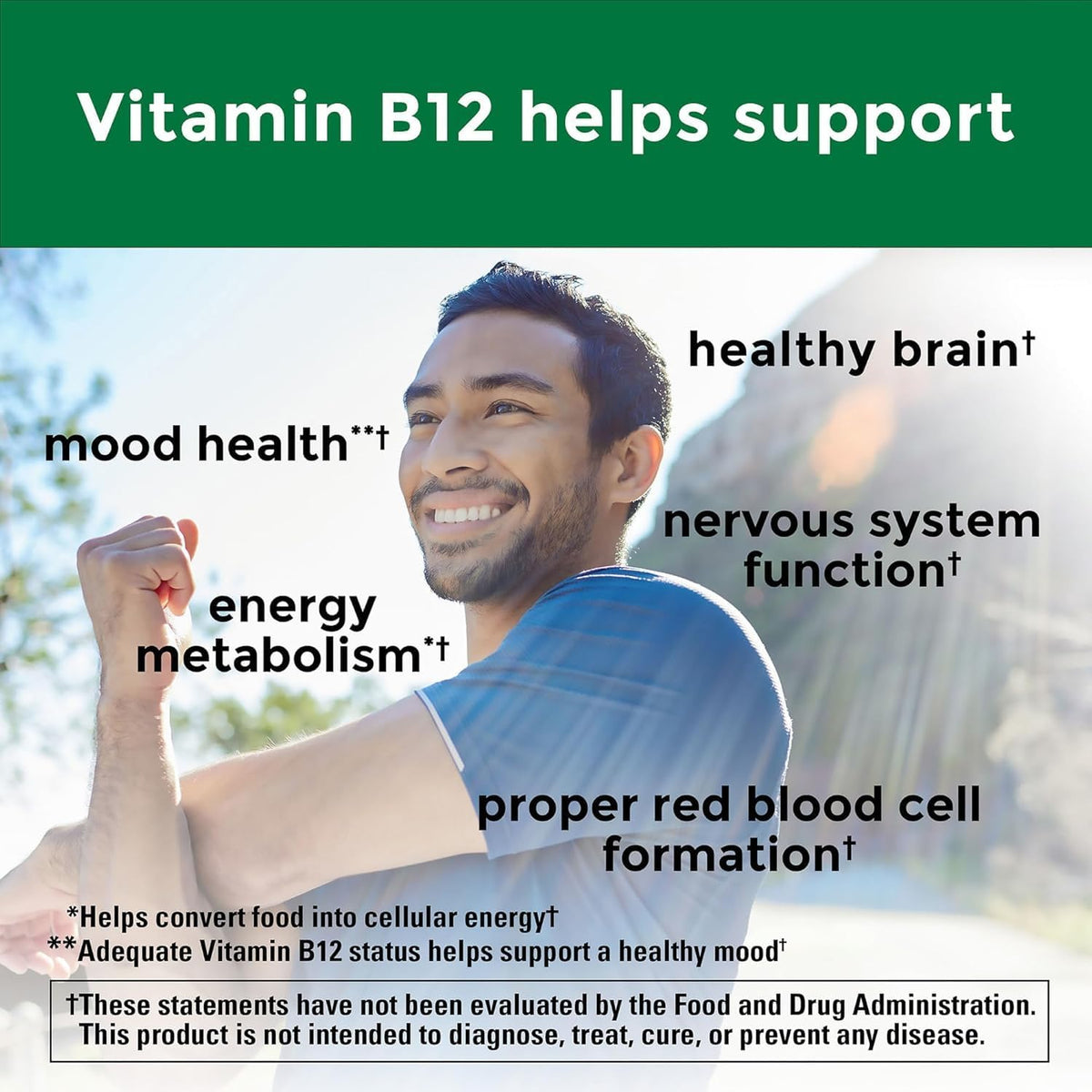 Nature Made B-12 1000 mcg Micro-Lozenges Cherry Flavour (Pack of 2) - görsel 3
