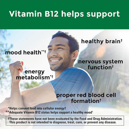 Nature Made B-12 1000 mcg Micro-Lozenges Cherry Flavour (Pack of 2)