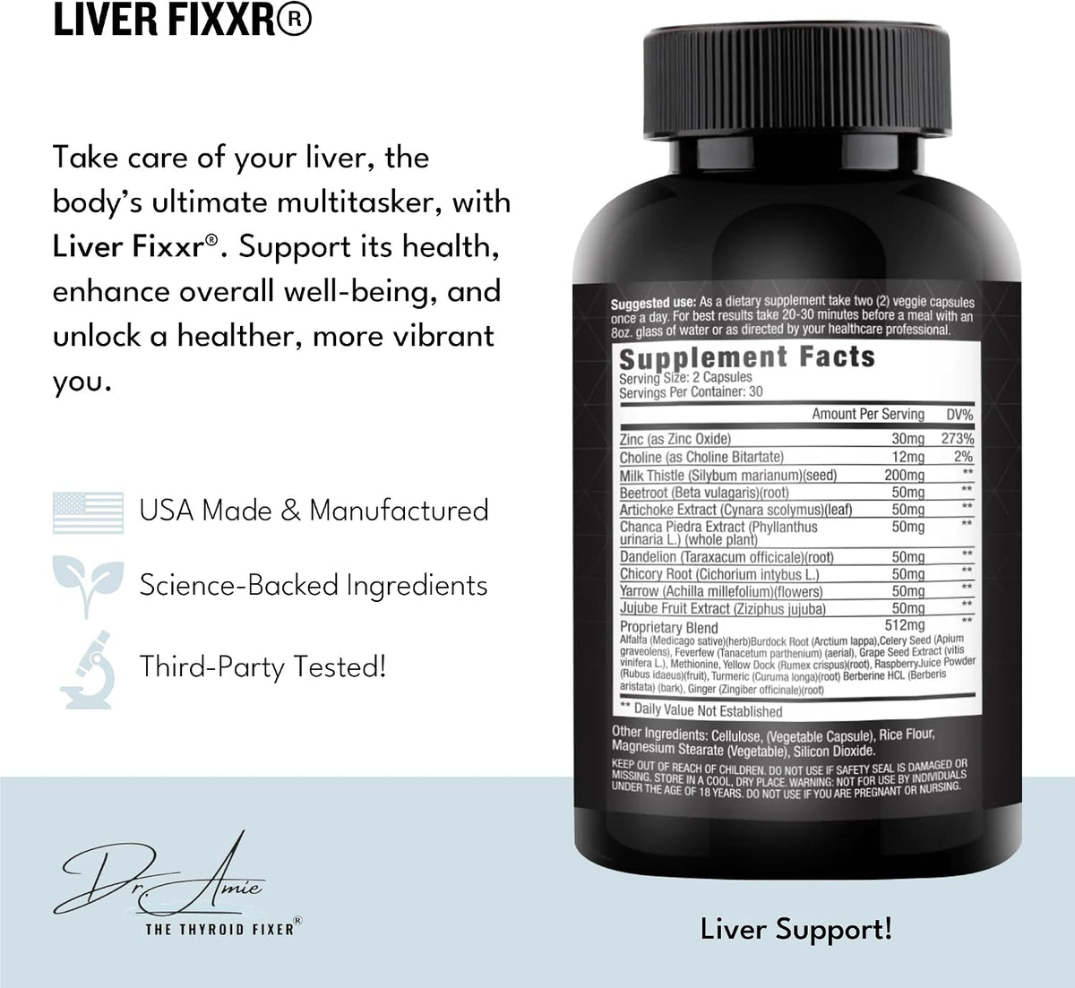 Liver Support by Dr. Amie – 60 Capsules - görsel 2