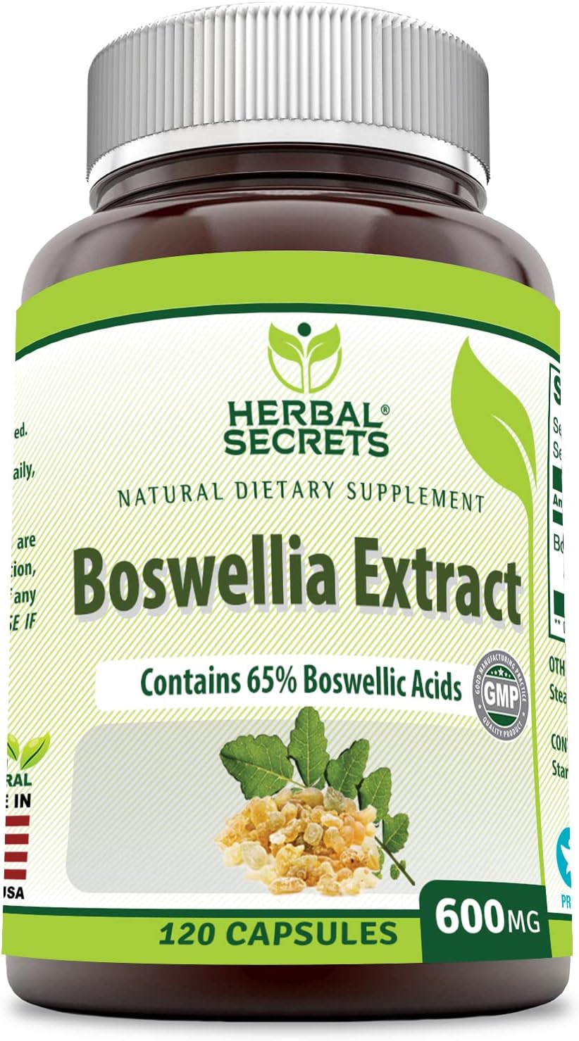 Herbal Secrets Boswellia Serrata Extract (65% Boswellic Acids) 600 mg Capsules, 250 Capsules - görsel 4