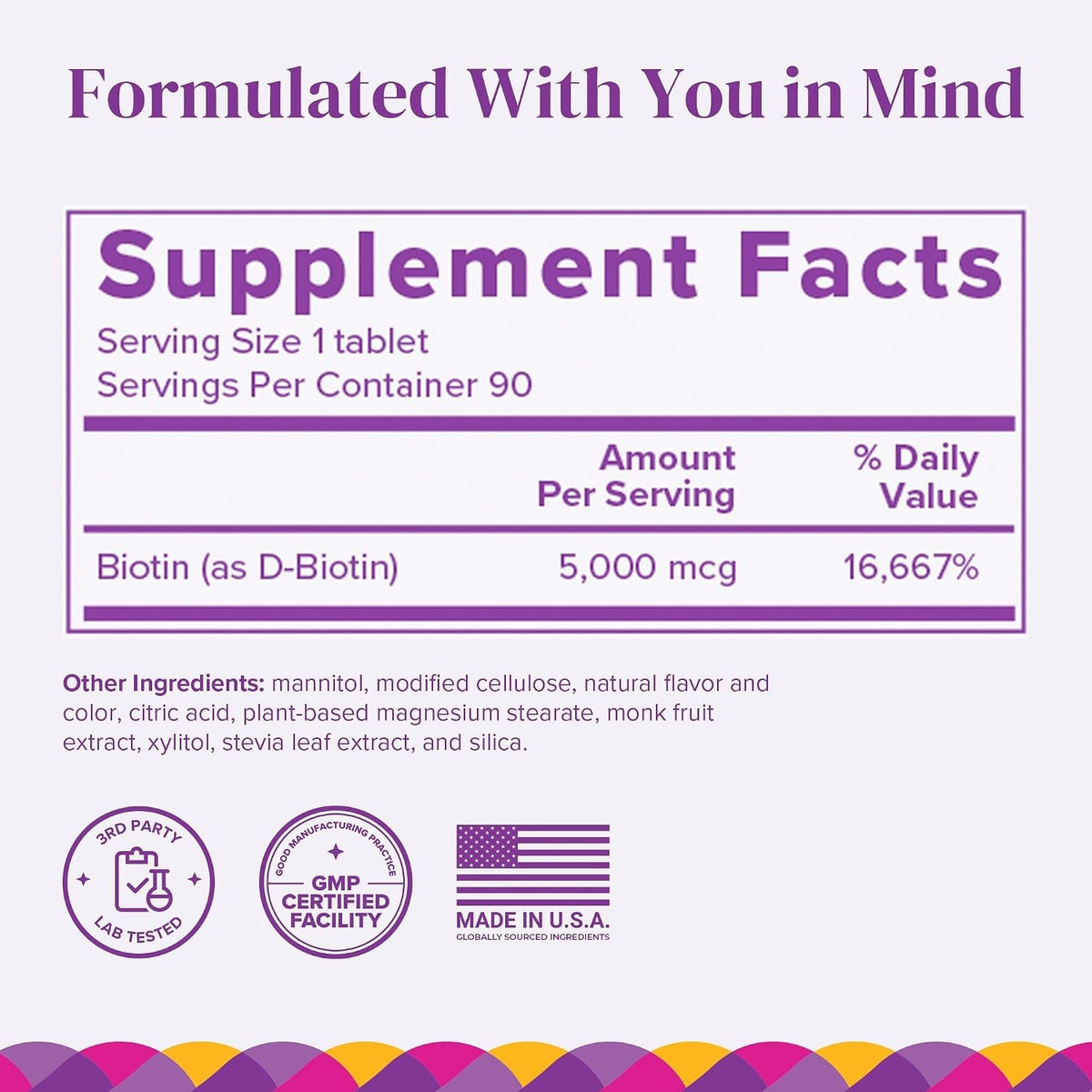 BariMelts Biotin 5000mcg Fast-Dissolving Tablets (90 Tablets, 3-Month Supply) - Sugar-Free, Natural Strawberry Flavour, for Post-Bariatric Women - görsel 2