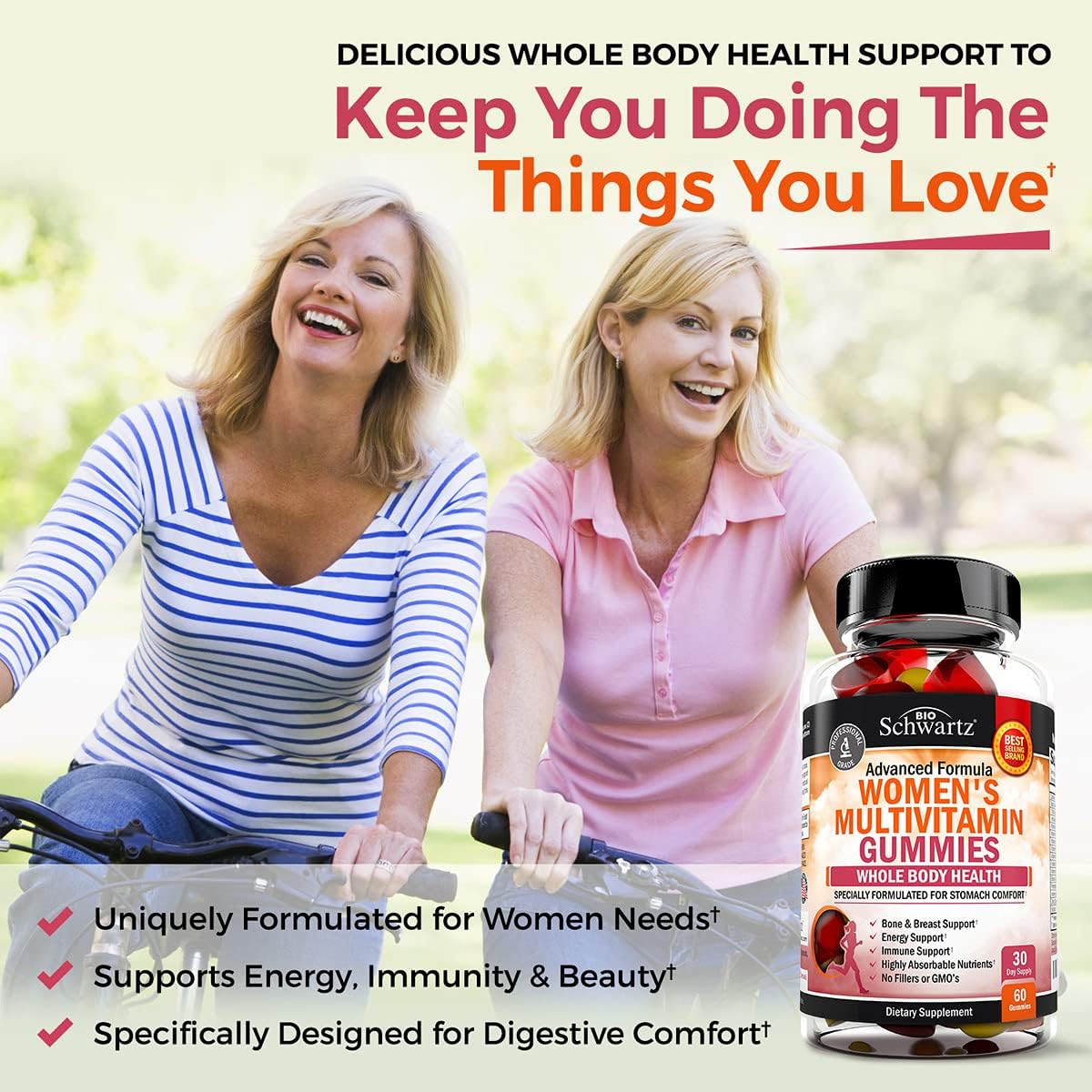 BioSchwartz Women's Multivitamin Gummies – Mixed Berry (60 Gummies) – Image 2