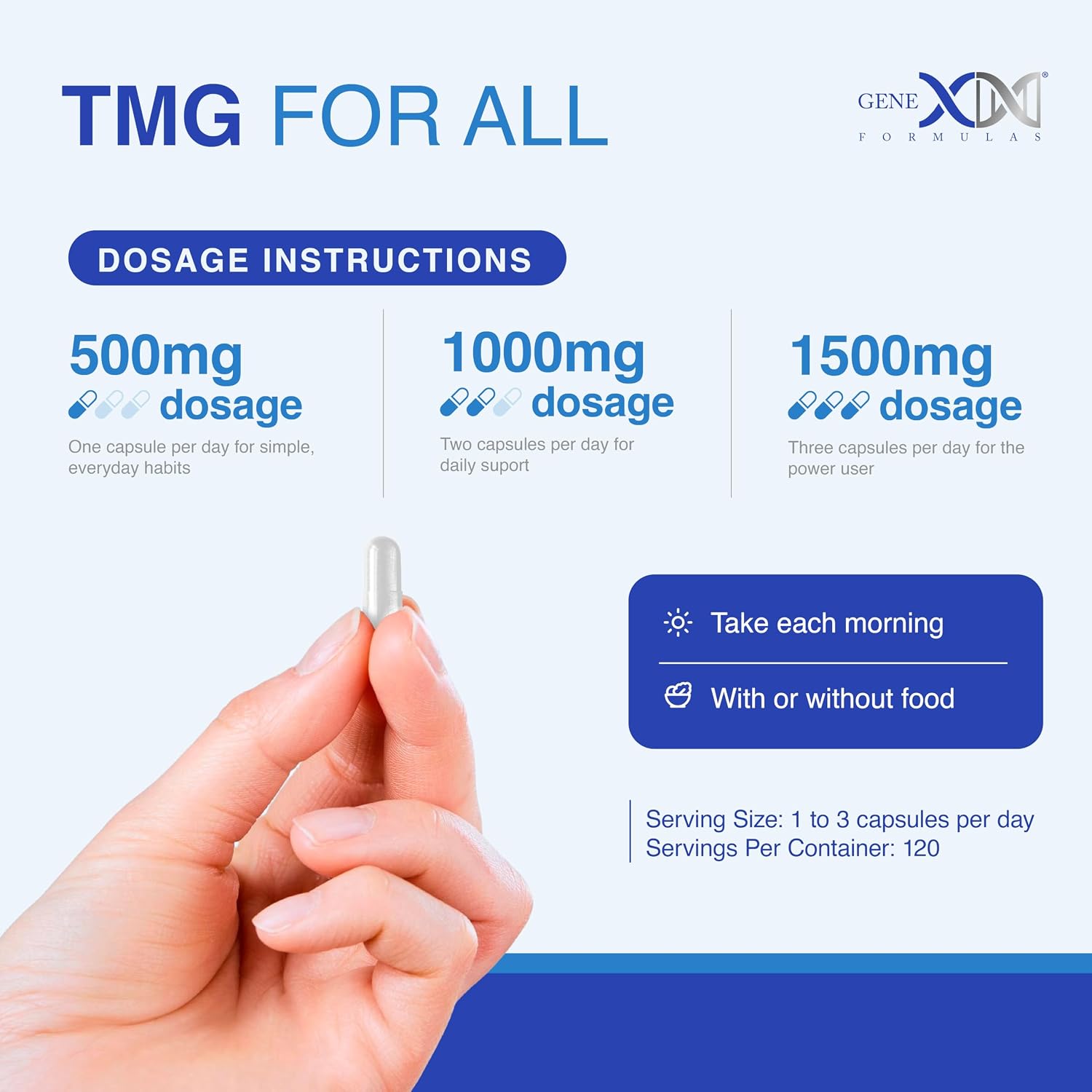 Genex Formulae TMG Food Supplement 1000mg – NSF Certified – Betaine Anhydrous Trimethylglycine – 120 Capsules - görsel 4