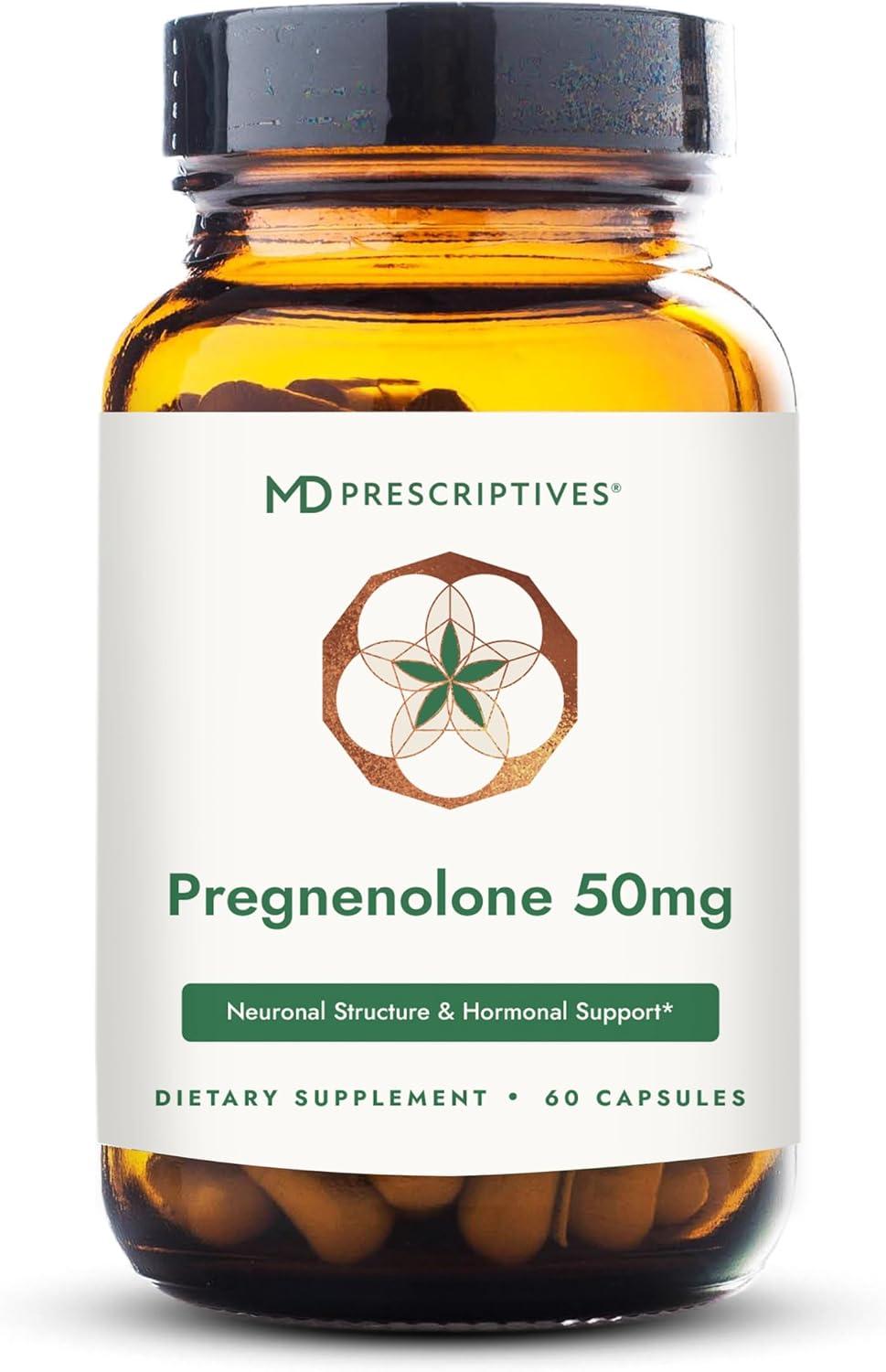 MD Prescriptives Pregnenolone - Vegan Hormone Support - 50 mg, 60 Capsules - görsel 1