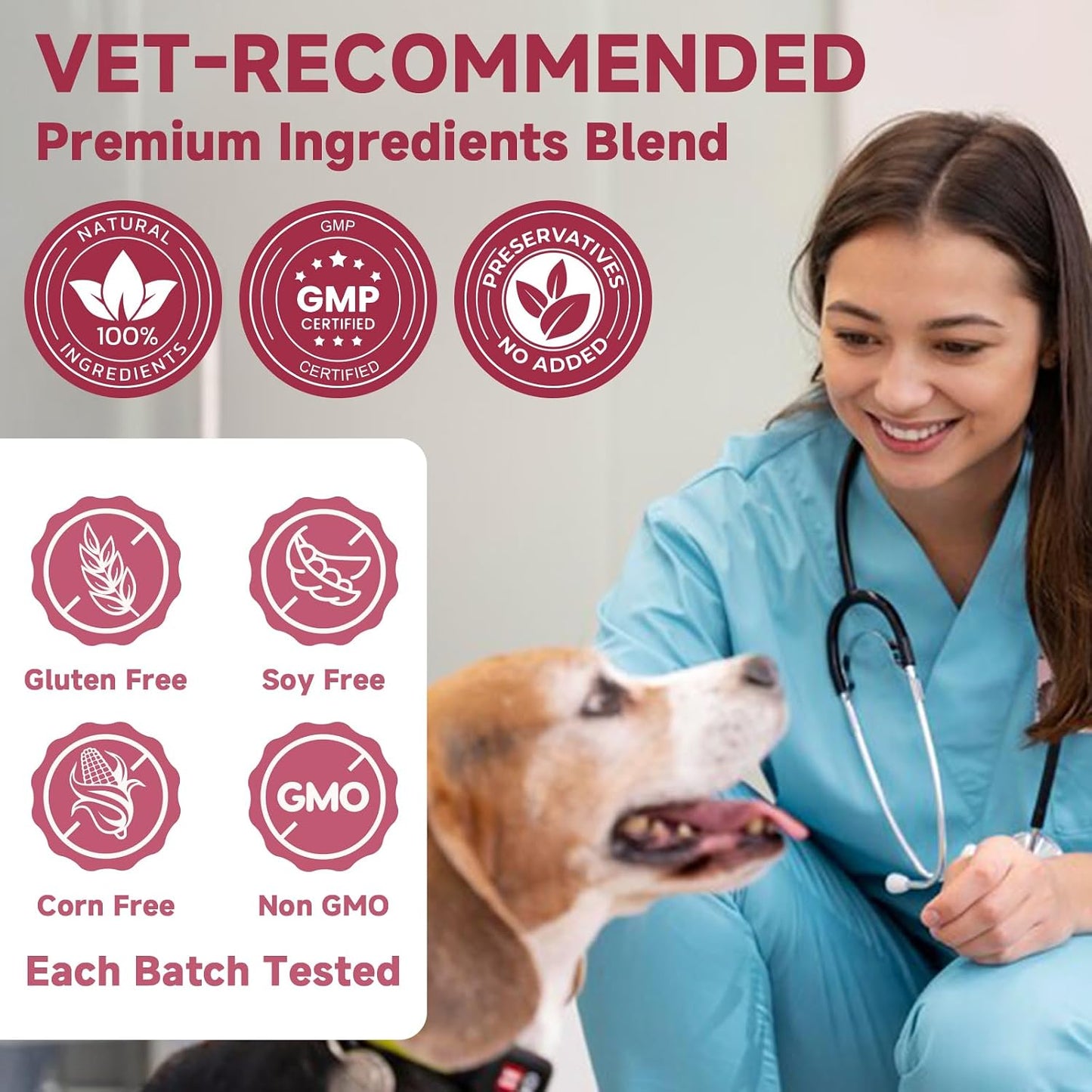Hip & Joint Supplement for Dogs – Glucosamine with MSM, Chondroitin, Omega-3, Turmeric, Calcium – 180 Freeze-Dried Chews - görsel 7