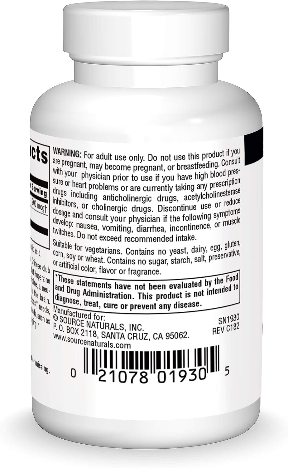 Source Naturals Huperzine A 200 mcg for Learning & Memory - 60 Tablets - görsel 2