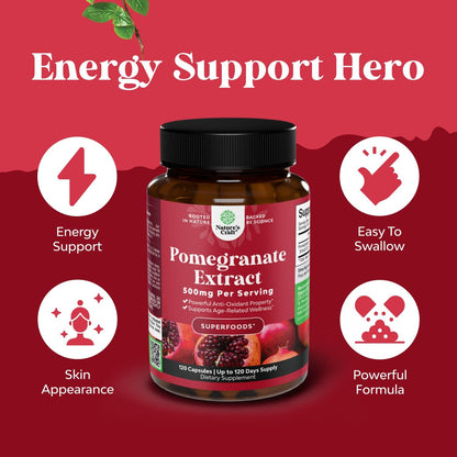 Advanced Pomegranate Extract Capsules - 500mg, 120 Capsules