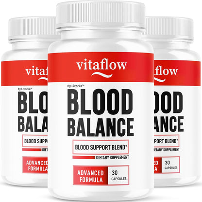 (3 Pack) VitaFlow Capsules - Official Balance Supplement Support, All-Natural Advanced Formula, 90 Capsules