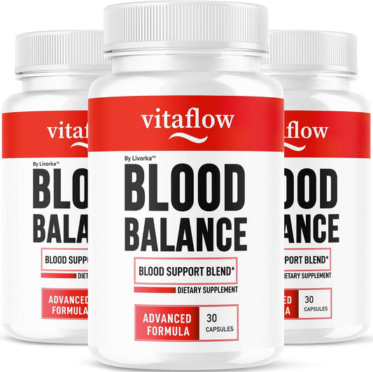 (3 Pack) VitaFlow Capsules - Official Balance Supplement Support, All-Natural Advanced Formula, 90 Capsules