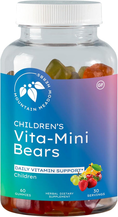 Vita-Mini Bears Children's Multivitamin Gummies – Sugar-Free, Non-GM, 60 Count