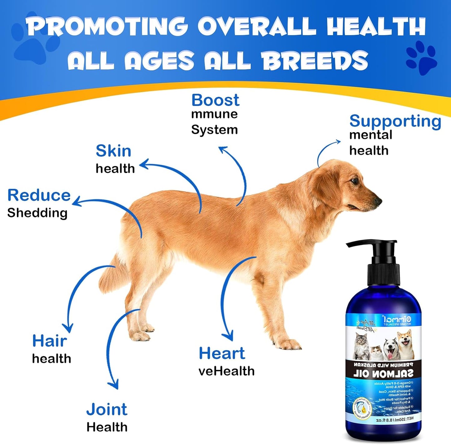 Valleylux Wild Alaskan Salmon Oil for Dogs and Cats – 8.8 fl oz - görsel 4