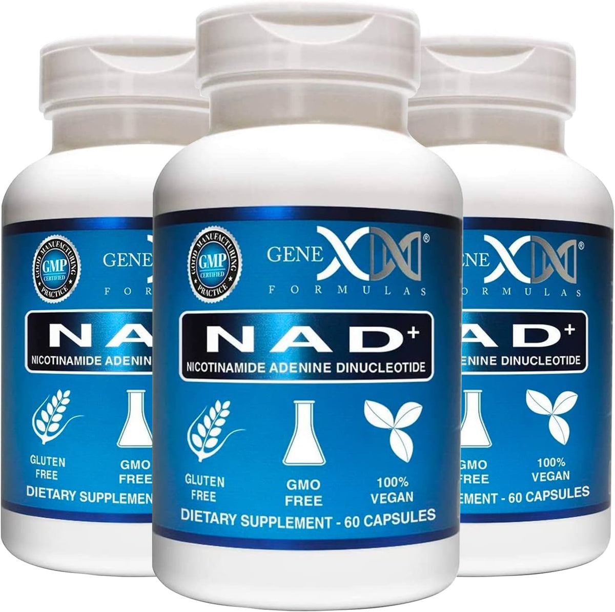 Genex Formulae NAD+ 250mg Serving 60 Capsules - Actual Nicotinamide Adenine Dinucleotide Cellular Support - görsel 1