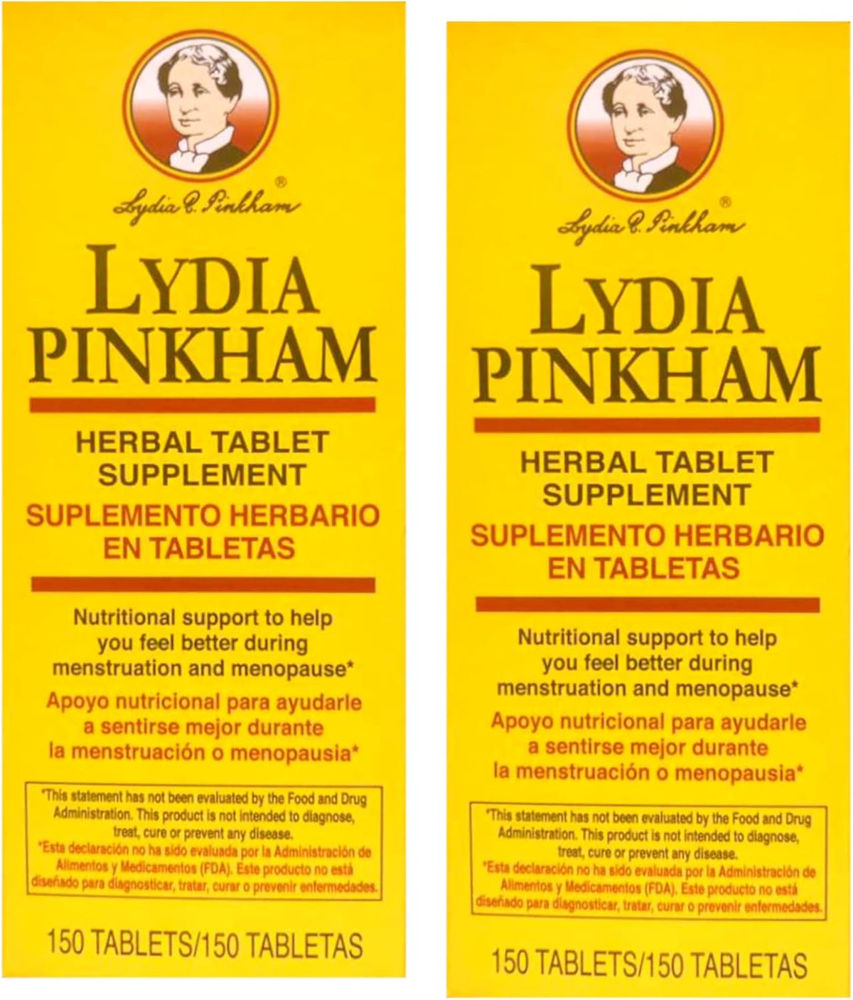 Lydia Pinkham Herbal Tablet Supplement 150 Tablets (Pack of 2) - görsel 1