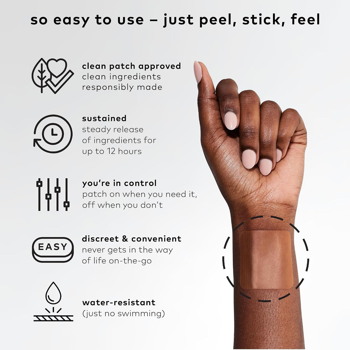 The Good Patch B12 Awake Patch – Caffeine, B12 & Green Tea Extract for Energy (8 Patches) - görsel 4