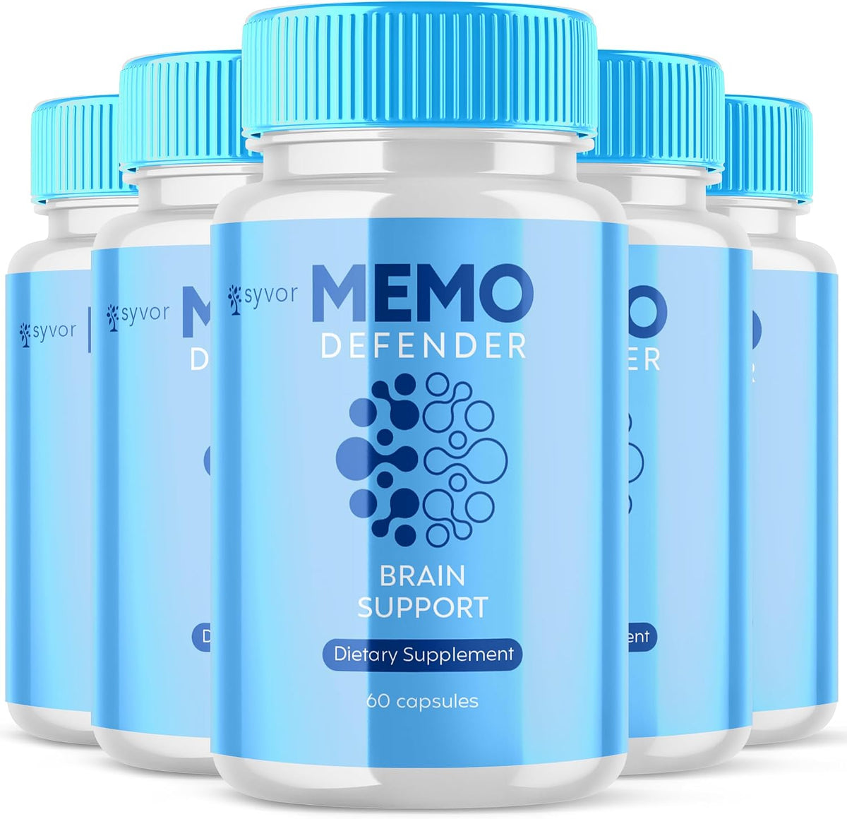 (5 Pack) Memo Defender Capsules - Memo Defender Advanced Brain Support Food Supplement - 300 Capsules - görsel 1