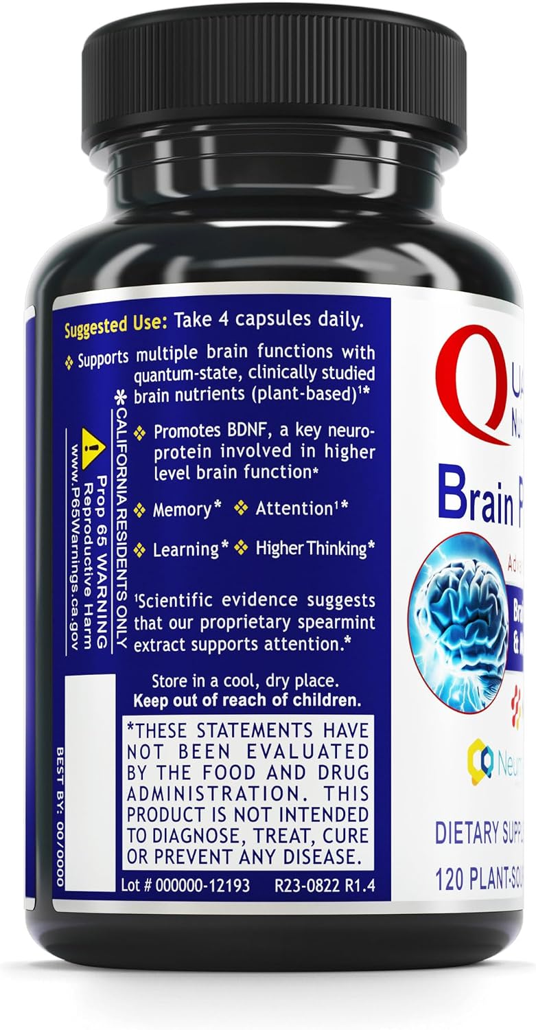 Quantum Nutrition Labs Brain Prodigy - Brain Supplement for Memory and Concentration, 120 Vegetarian Capsules - görsel 3