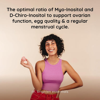 Dr. Brighten Myoinositol Plus - Doctor Formulated Ratio of Myo- and D-Chiro-Inositol to Support Hormone Balance, Healthy Ovarian Function, and Regular Menstrual Cycles